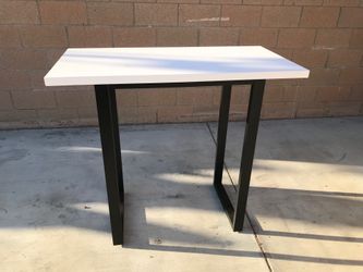 Bar Height Table with Steel Frame For Sale (H 42”, L 48”, W 24”)