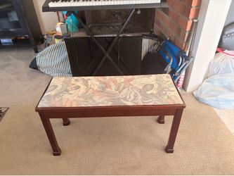 vintage tapestry piano bench