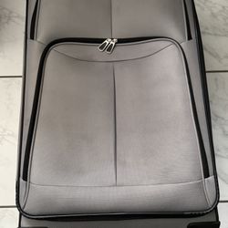 Gray Checked Bag Luggage (over $100 Value ! )