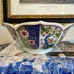 Imari Lotus Flower Porcelain Bowl 