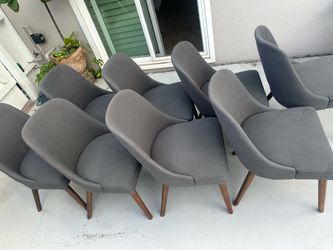 Set of  8 Mid-Century Modern Dining Chairs