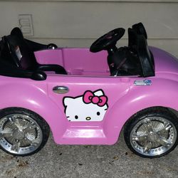 Hello Kitty Child Ride In Rechargeable Car! Hard to find toy! 