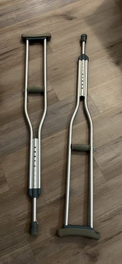 Tall Adult Adjustable Crutches Aluminum Pair