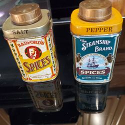 Vintage Advertising Salt And Pepper Shakers