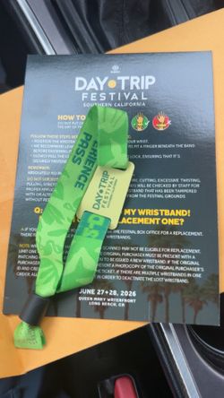 DAY TRIP 2026 WRISTBAND SUNDAY ONLY