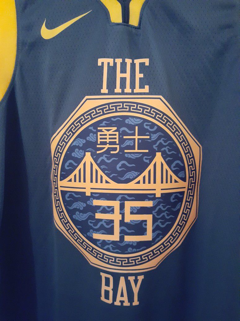 Golden State Warriors Kevin Durant Chinese Basketball Nba Jersey Sz 2x  Adidas Ny
