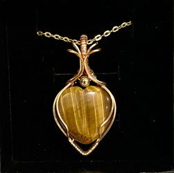 Golden Tiger’s Eye Heart Pendant