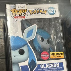 Pokémon Glaceon Flocked Funko Pop
