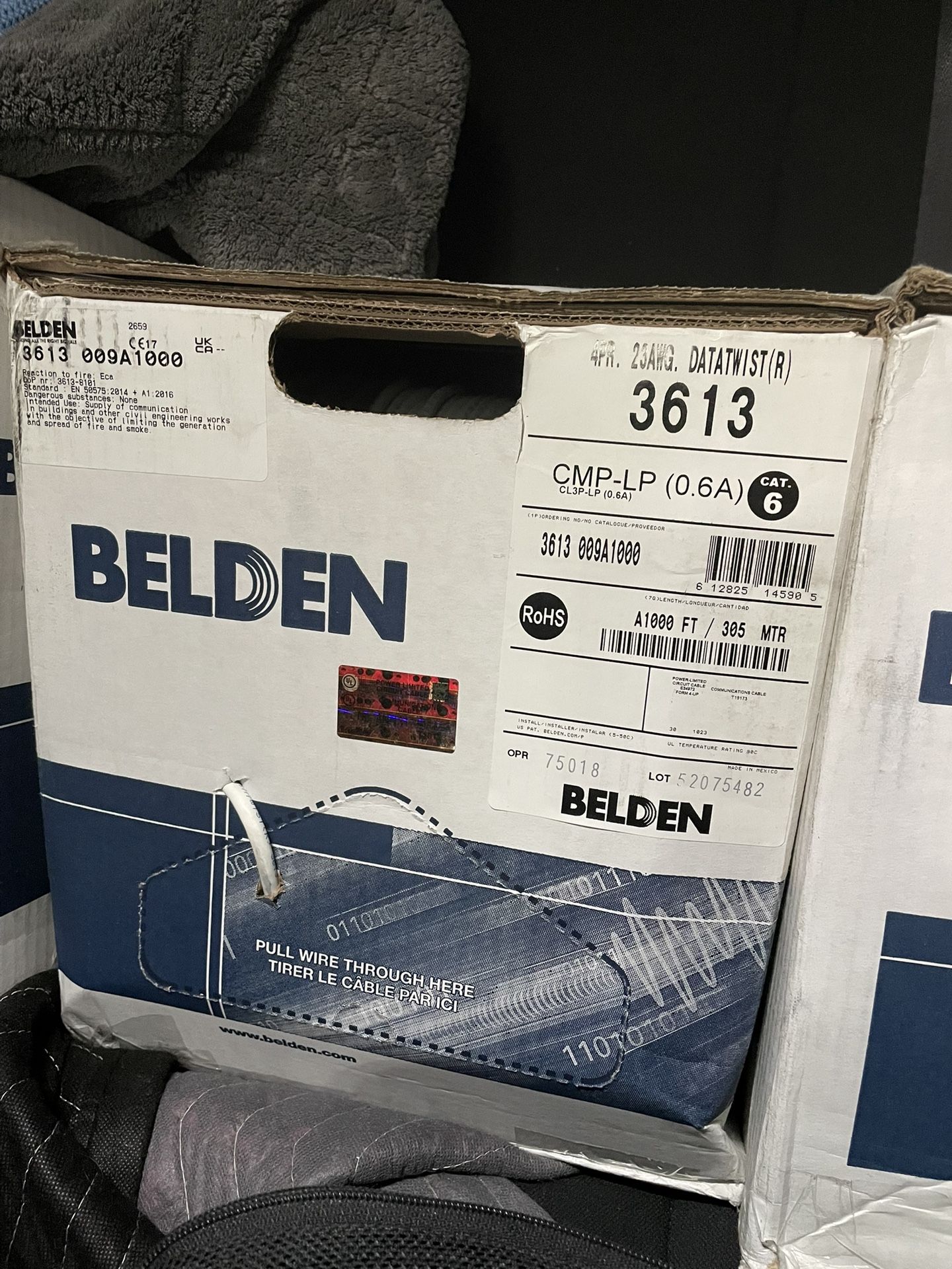 2000 ft Belden Cat 6 Cable And Accessories
