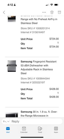 New In Box Samsung Dishwasher