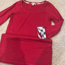 Women’s Red Quarter Sleeve 