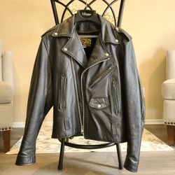 Leather Jacket Motorcycle Jacket Size 36