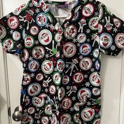 Christmas Scrub Tops