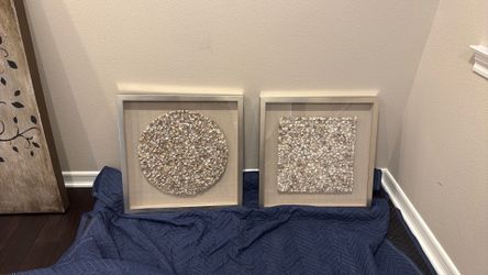 Wall Art- Mother of pearl Aline Shadow Boxes 23.75 x 23.75