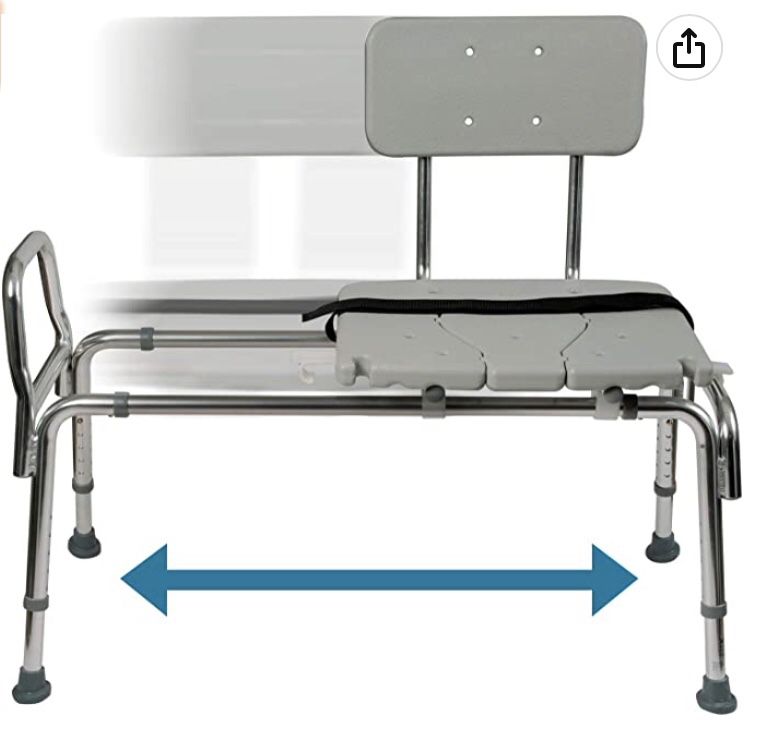 Tub Transfer Bench and Shower Chair with Non Slip Aluminum Body-NEW-FEDERAL WAY PICKUP ONLY