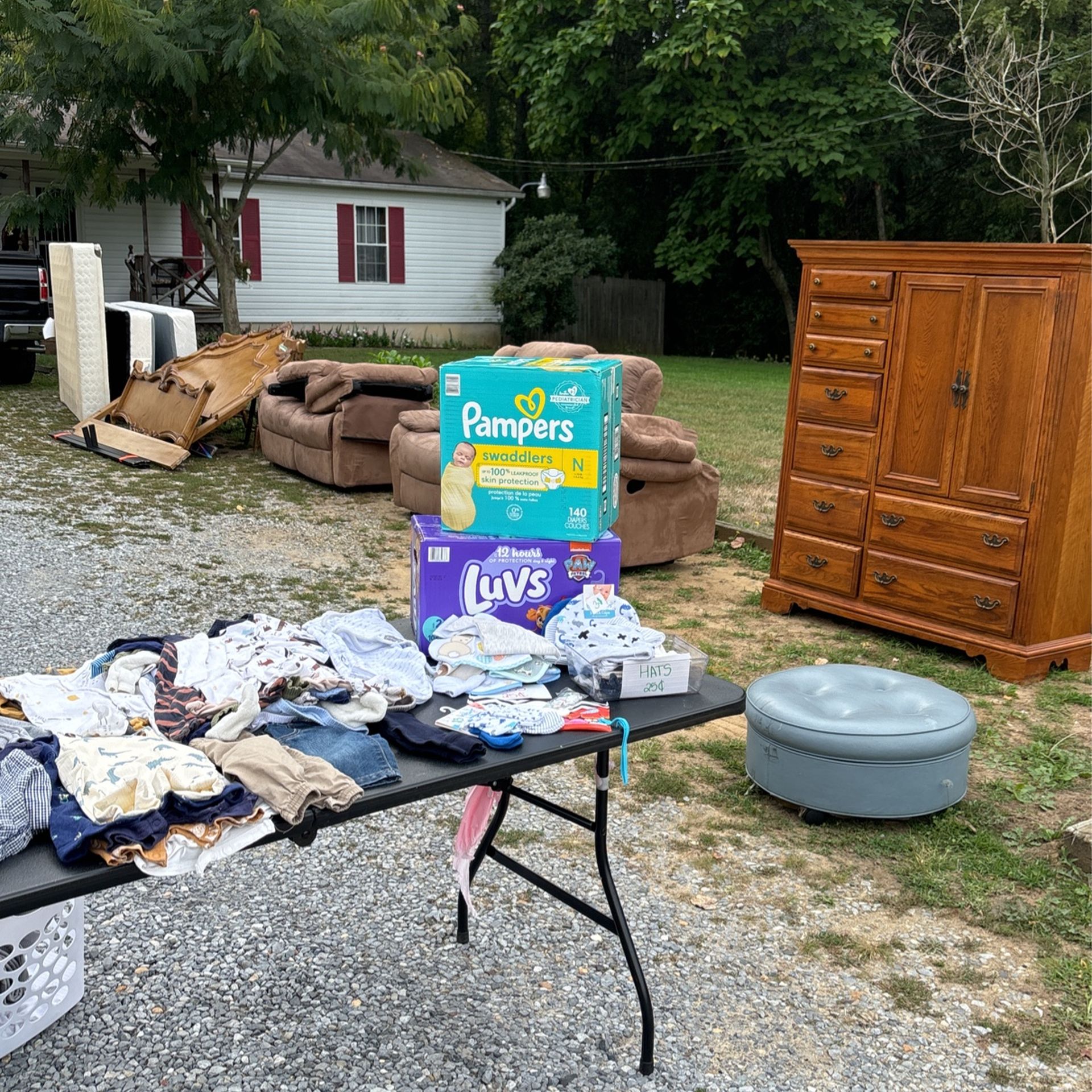 Yard Sale 1515 N. Orchard road, Furniture, Baby Boy Clothes, House Contents, Etc
