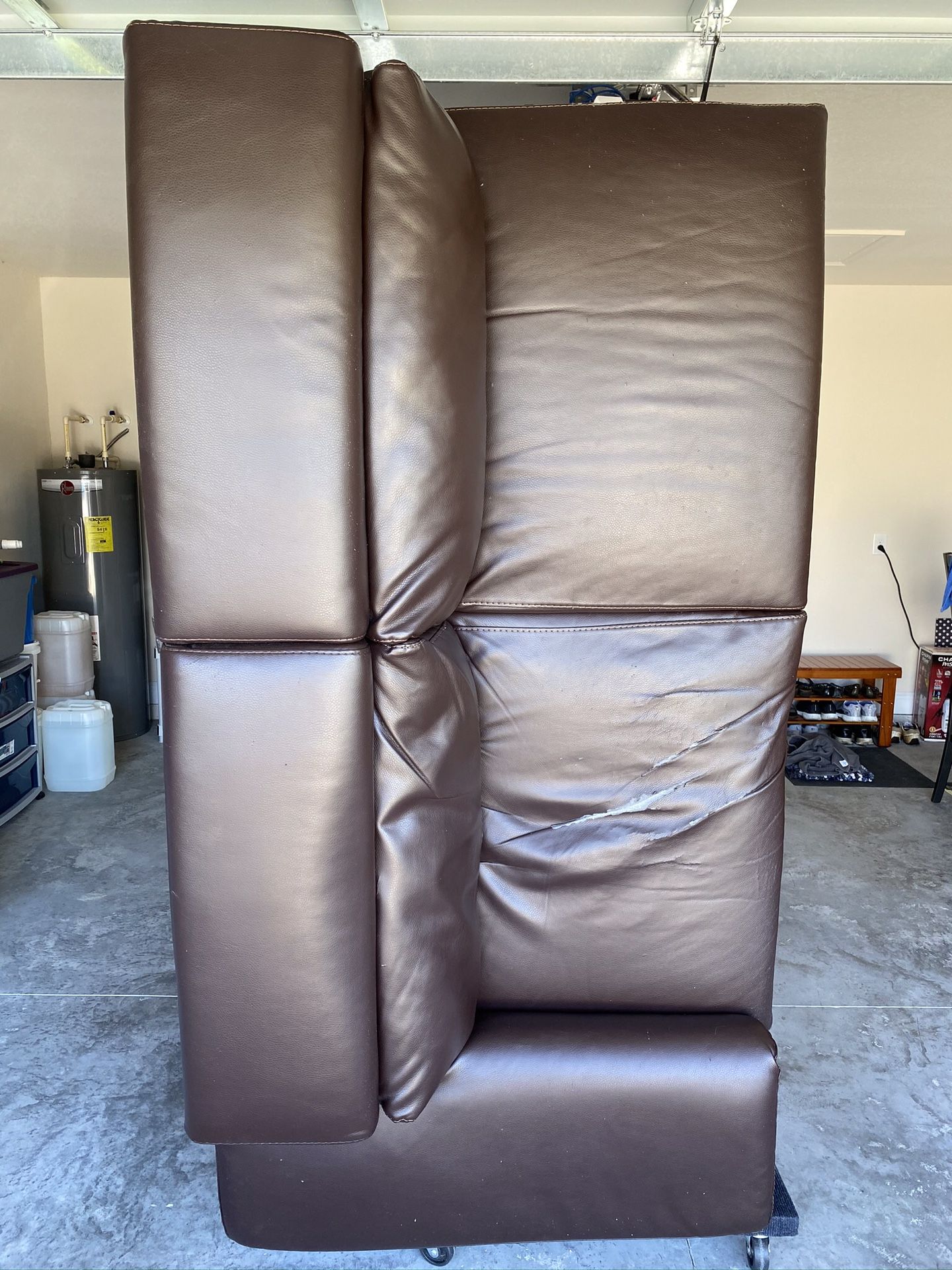 Brown couch with chaise