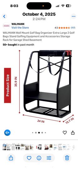 New extra large golf organizer
