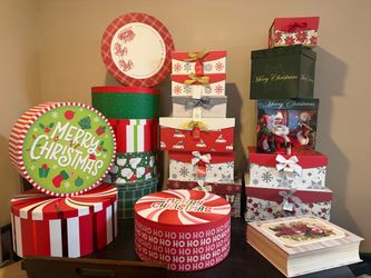 Lot of 20 Christmas Gift Boxes – Holiday Gift Baskets & Floral Boxes