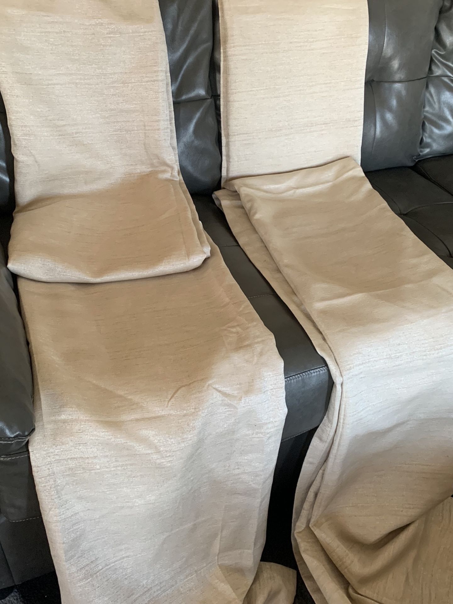 Metallic Champagne Window Curtains