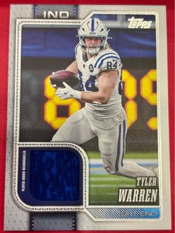 2026 Topps Tyler Warren Real One Relic ROR-TW Colts Player Worn Memorabilia