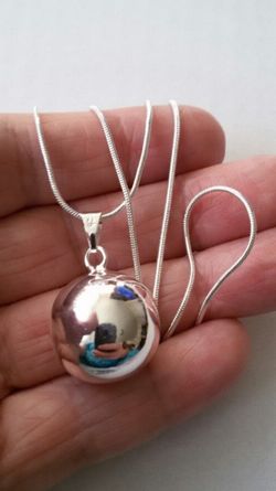 Sterling silver stamped 925 chime ball chain!
