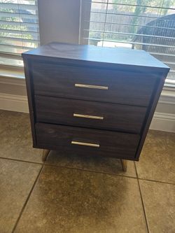 3-Drawer Brown Nightstand