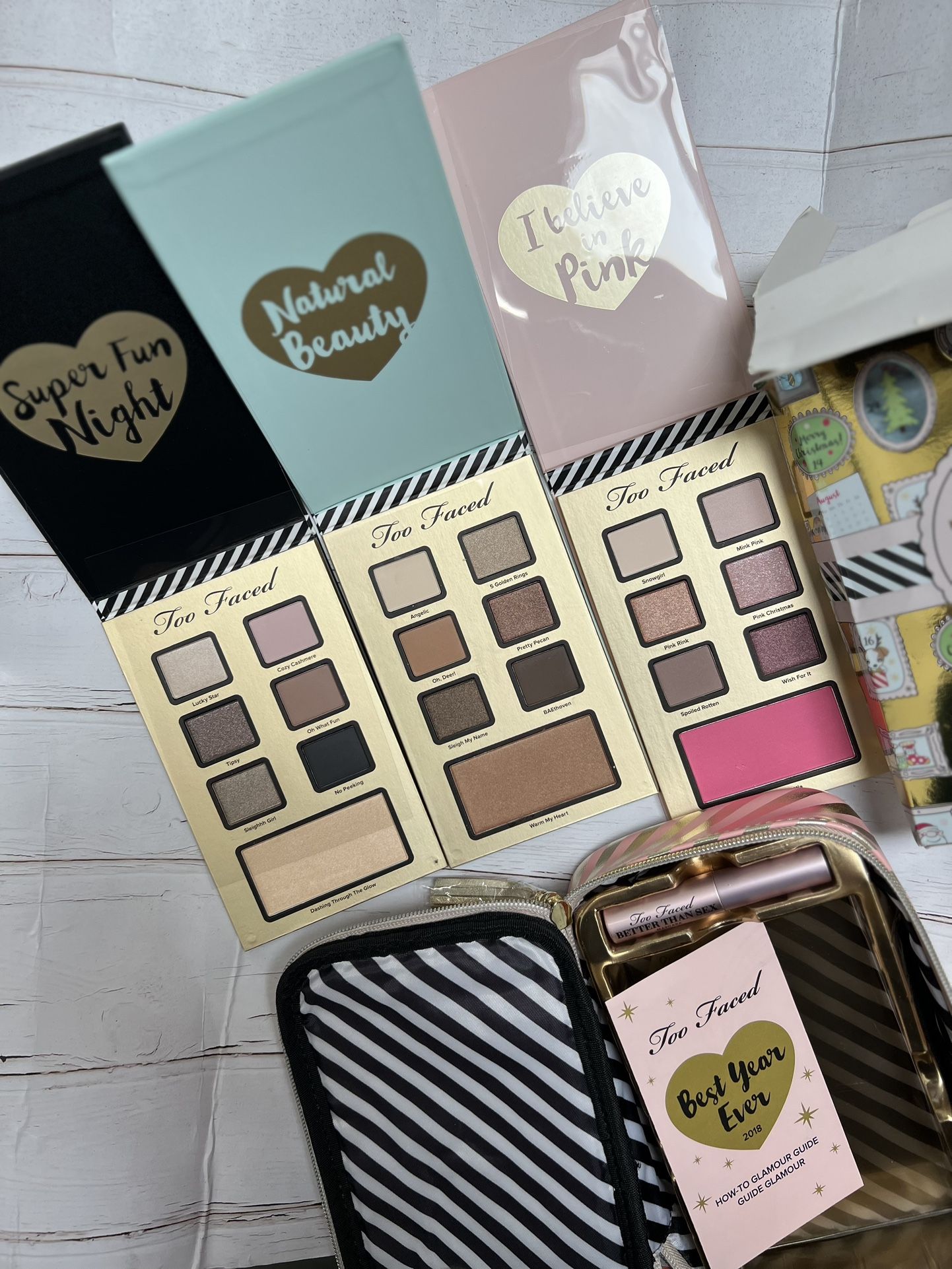 Too Faced Best Year Ever Makeup Eyeshadow Palette Holiday Gift Set New In Badbox
