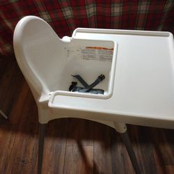 Cleaning White Baby High Chair