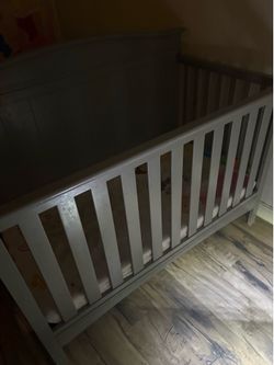 Gray crib