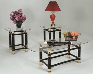 1980’s Postmodern Tommaso Barbi Style  Glass Top Side Tables
