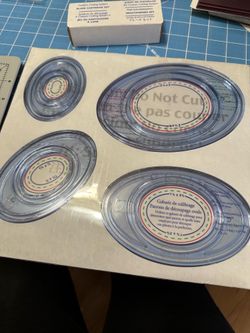 Crafting oval cutter pattern and rotating cutting board