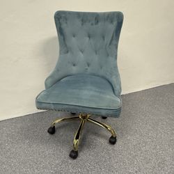 Gorgeous Blue / Gold Chair  For Desk Or Vanity