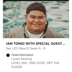 Iam TONGI TICKETS primm March 22