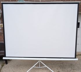 116" Portable Tripod Projector Screen (16:9 / 4:3 Outdoor & Indoor Movie Screen)