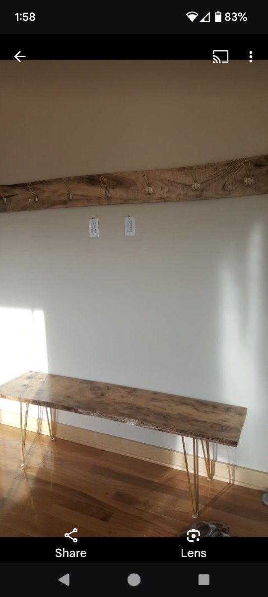 Entry Way Bench And Coat Rack