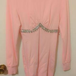 Pink Rhinestone Fashion Nova  Bodycon Dress