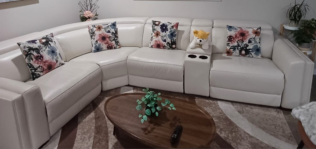 Leather Recliner Sofa