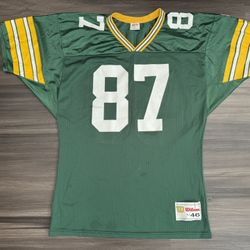 Vintage 90s Wilson Green Bay Packers Robert Brooks #87 NFL Jersey Men’s 46 Large 