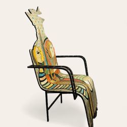 Rare Vintage Sculptural 1970s Picasso Style Chair