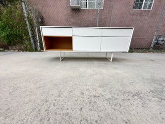 Aura Treku Mid Century Modern Credenza Sideboard Entertainment Center Tv Stand Cabinet Media Console
