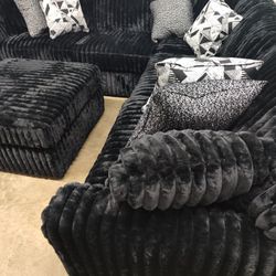 New Black Midnight Madness Sectional