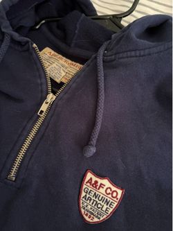 Abercrombie Quarter Zip Navy Blue