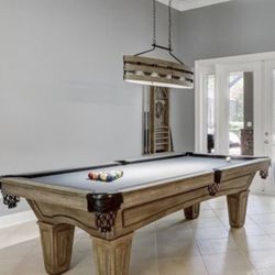 Brunswick 8ft Pool Table And Wall Rack