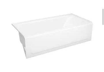 Bootz Industries Maui 60 in. x 30 in. Alcove Soaking Bathtub with Left Drain in White