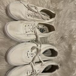 White Vans Women’s Size 7.5 Two Pairs $20