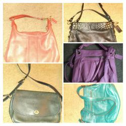 Authentic Coach handbags a few are vintage