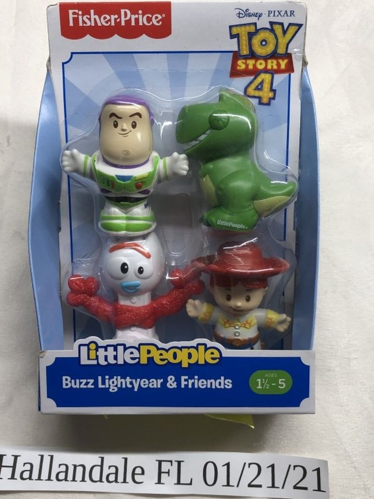 Fisher-Price Little People Toy Story 4 Buzz Forky Rex Jessie Set