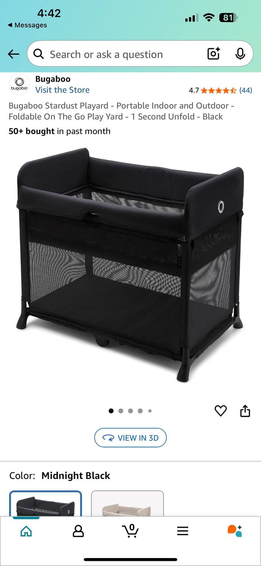 Bugaboo Stardust Playard - Portable Indoor and Outdoor