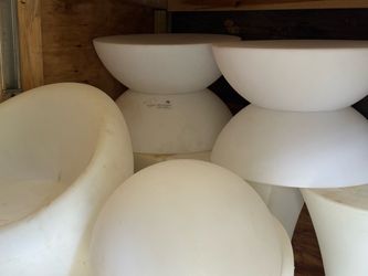 Tables, Chairs, Coffee tables all are LED changing colors